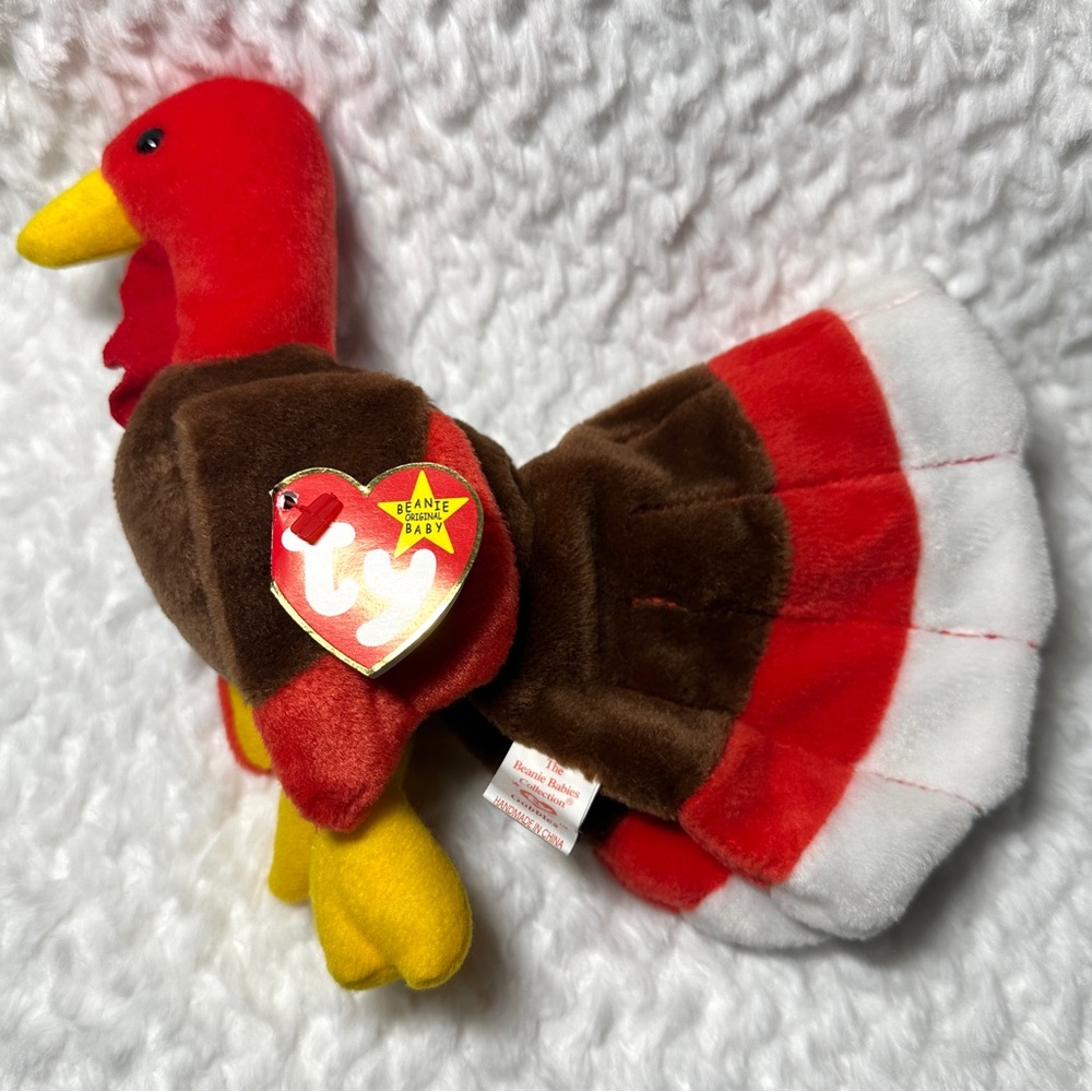 Rare Ty Gobbles Turkey Thanksgiving 4/5th Gen Beanie Baby Toy W/ Tag Errors